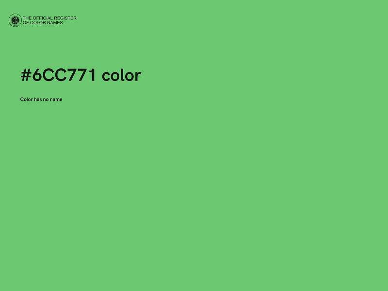 #6CC771 color image