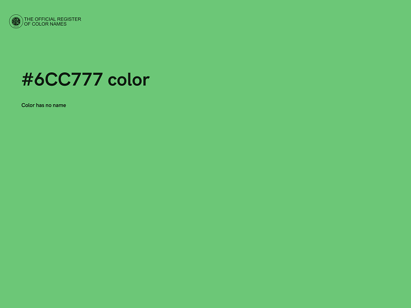 #6CC777 color image