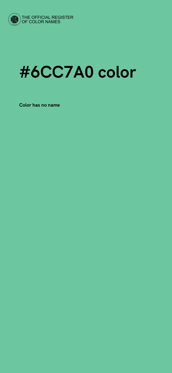 #6CC7A0 color image