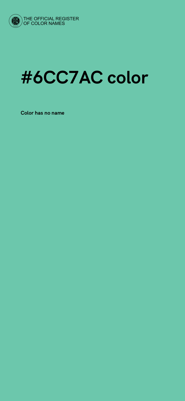 #6CC7AC color image