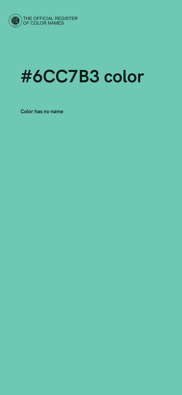 #6CC7B3 color image