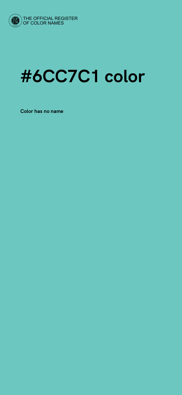 #6CC7C1 color image