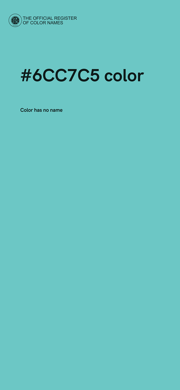 #6CC7C5 color image