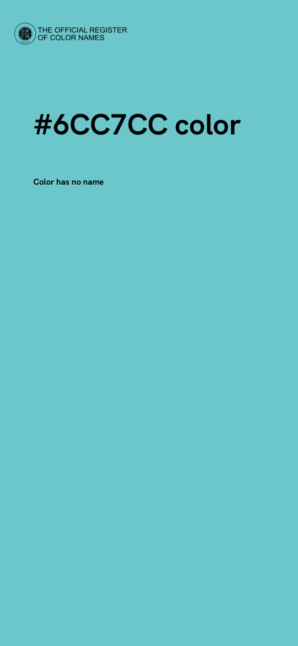 #6CC7CC color image