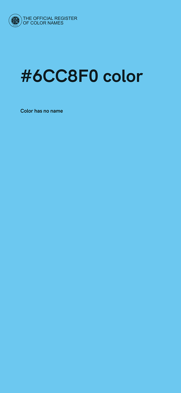 #6CC8F0 color image
