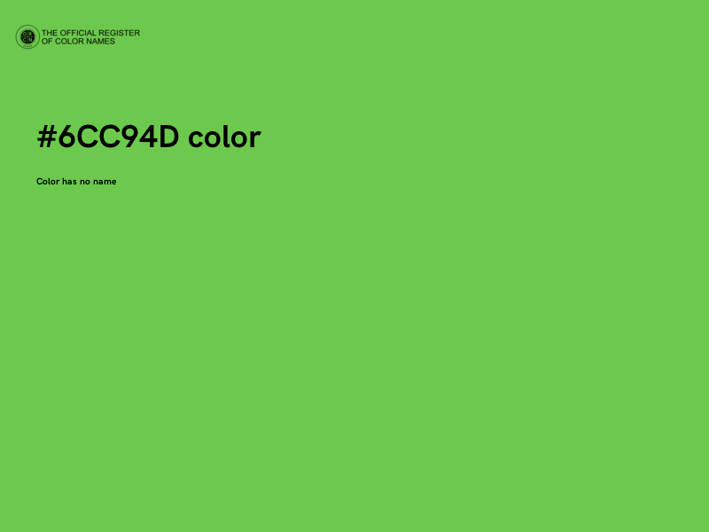 #6CC94D color image