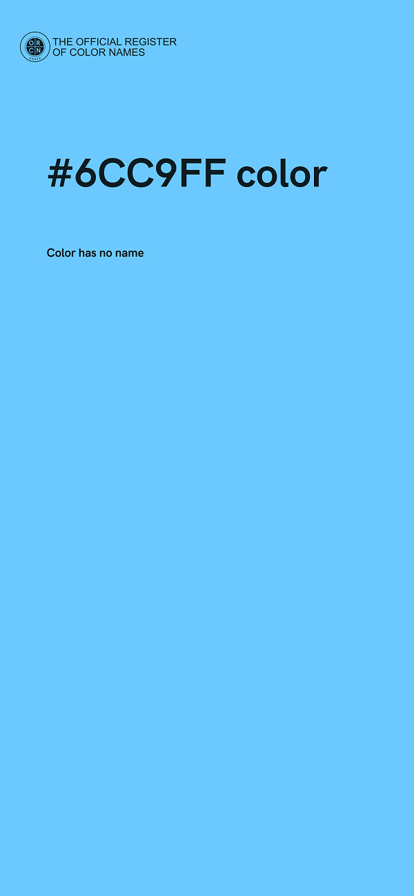 #6CC9FF color image