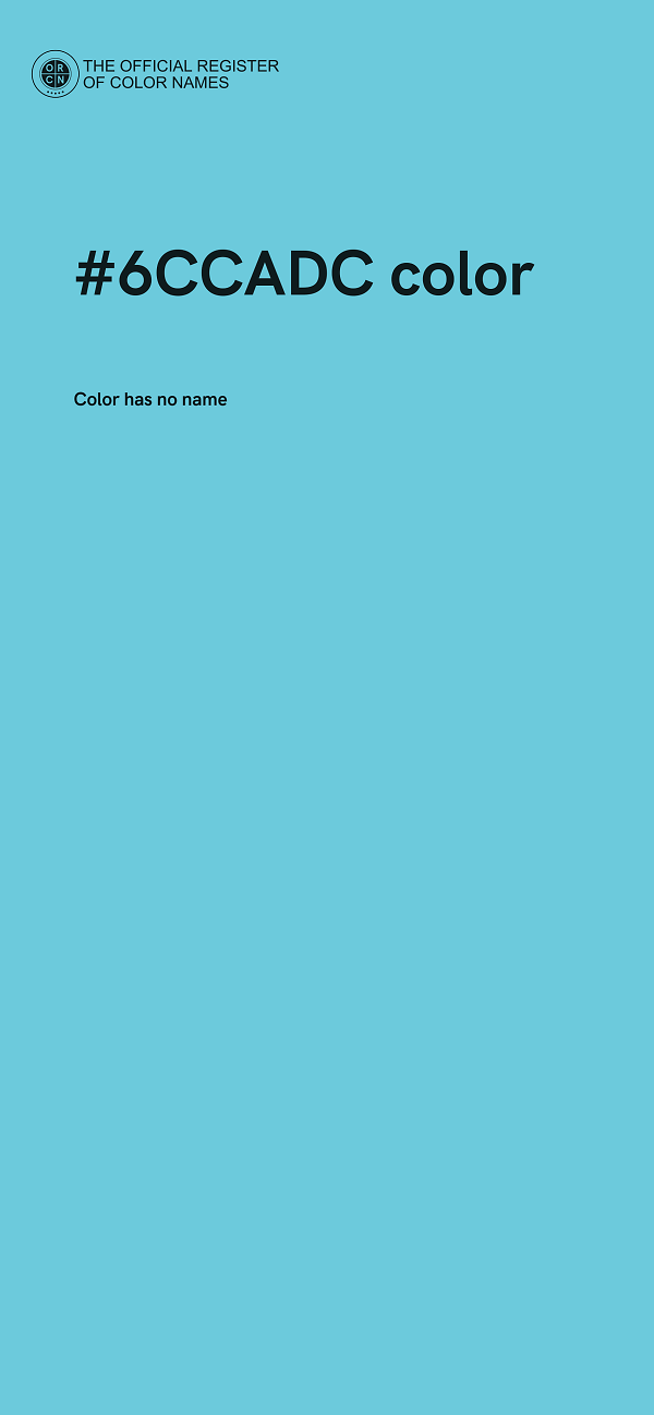 #6CCADC color image