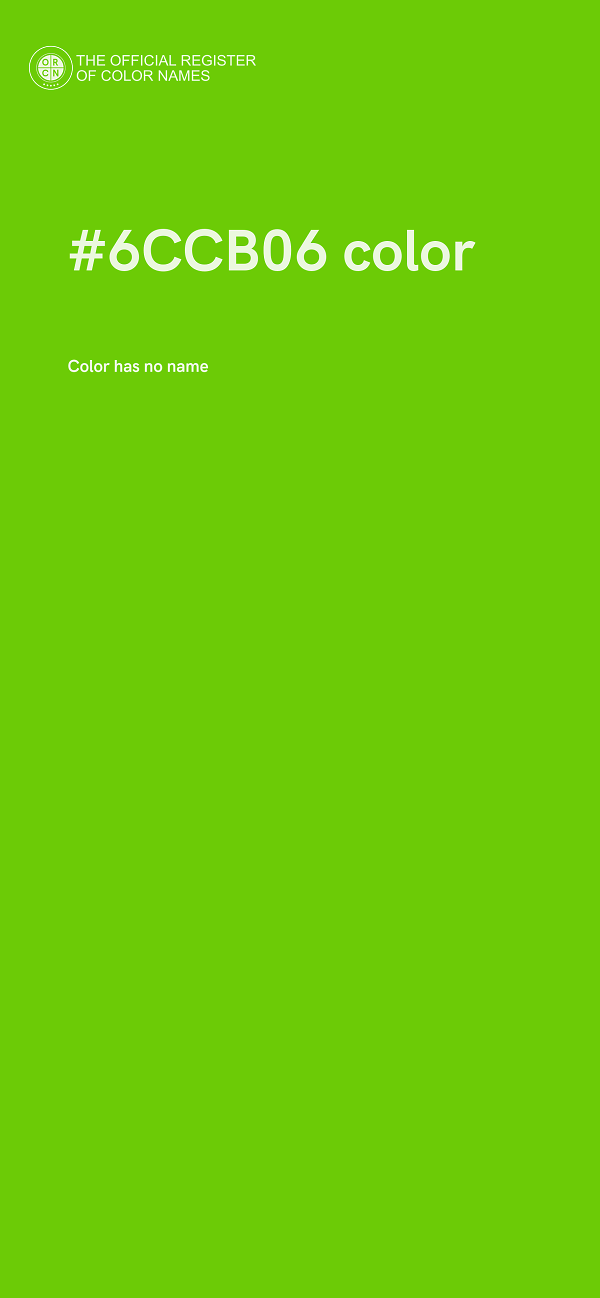 #6CCB06 color image