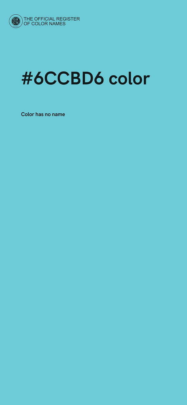 #6CCBD6 color image