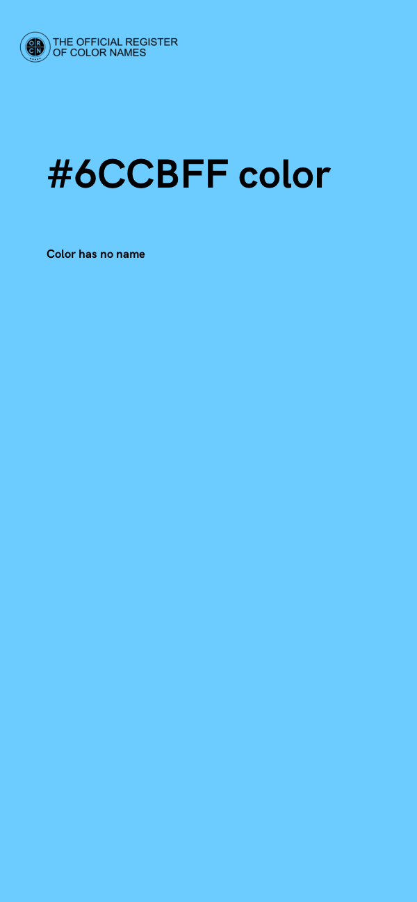 #6CCBFF color image