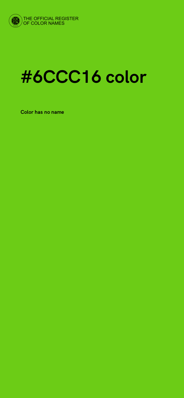 #6CCC16 color image