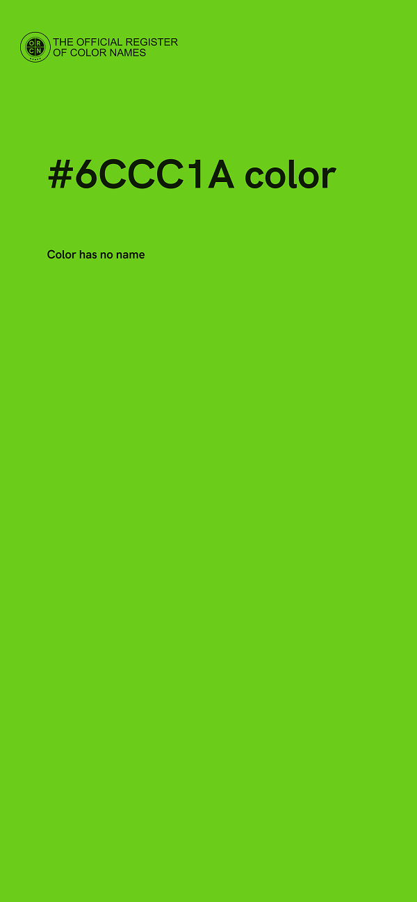 #6CCC1A color image