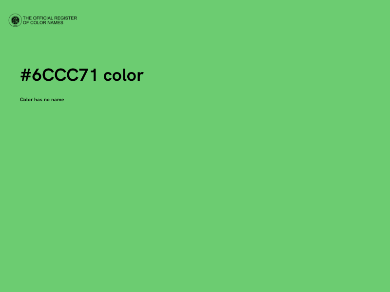 #6CCC71 color image