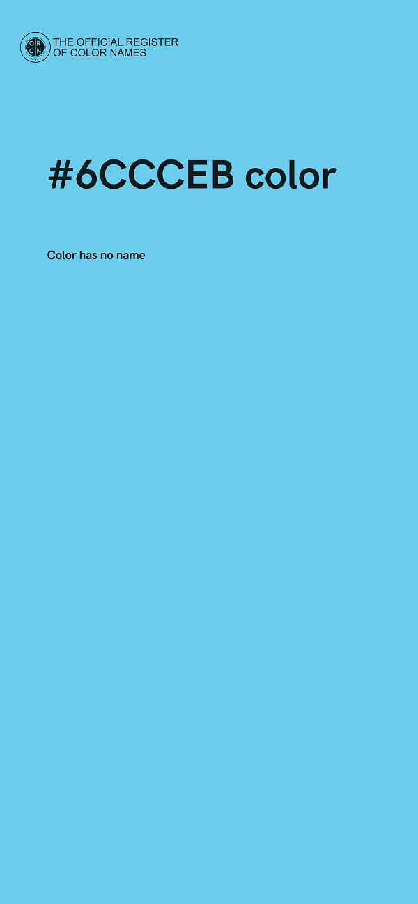 #6CCCEB color image