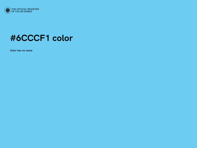 #6CCCF1 color image