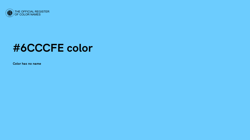 #6CCCFE color image