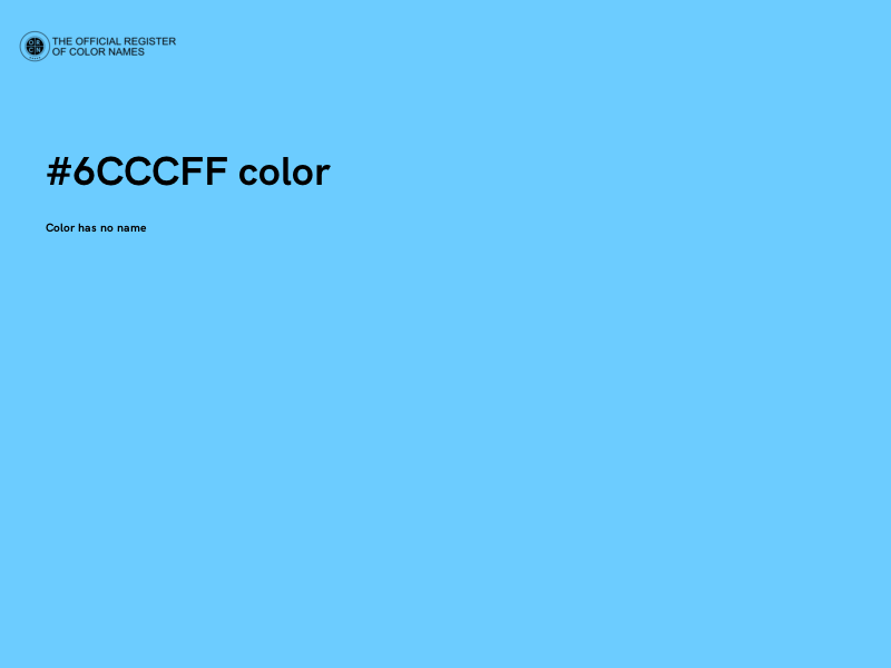 #6CCCFF color image