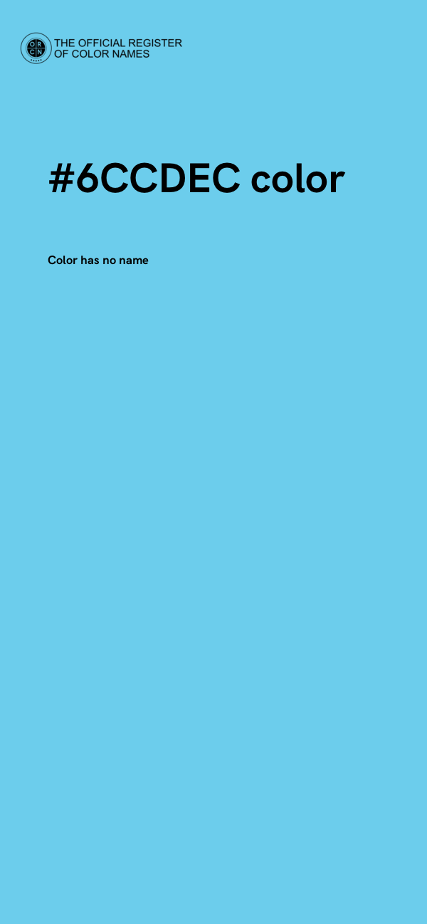 #6CCDEC color image