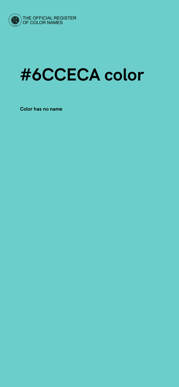 #6CCECA color image