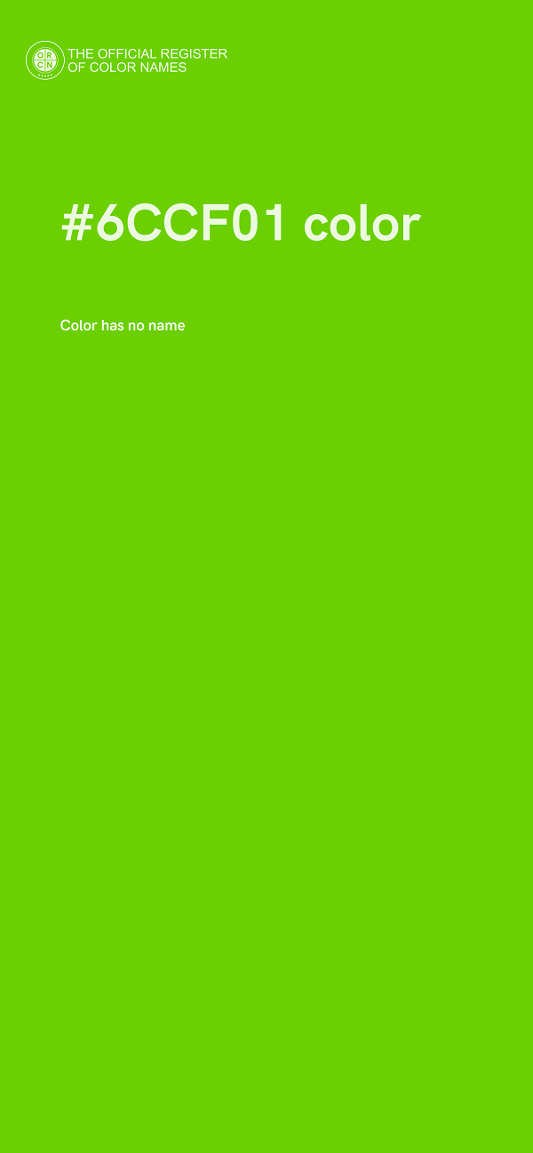 #6CCF01 color image