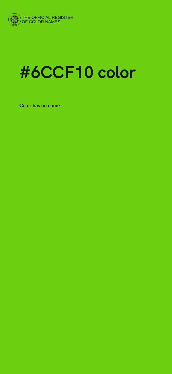 #6CCF10 color image