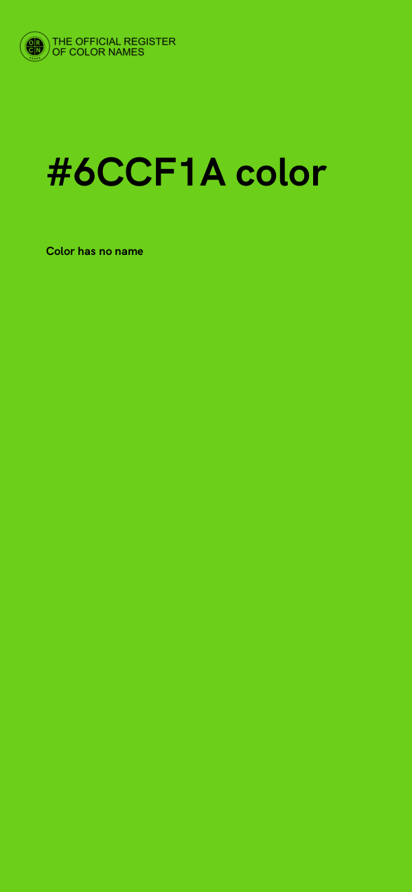 #6CCF1A color image
