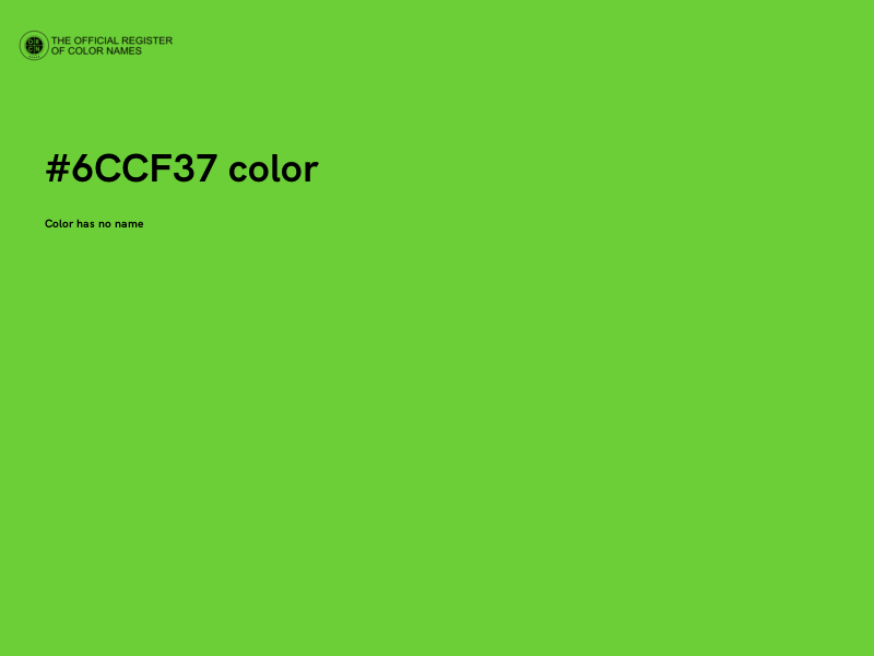 #6CCF37 color image