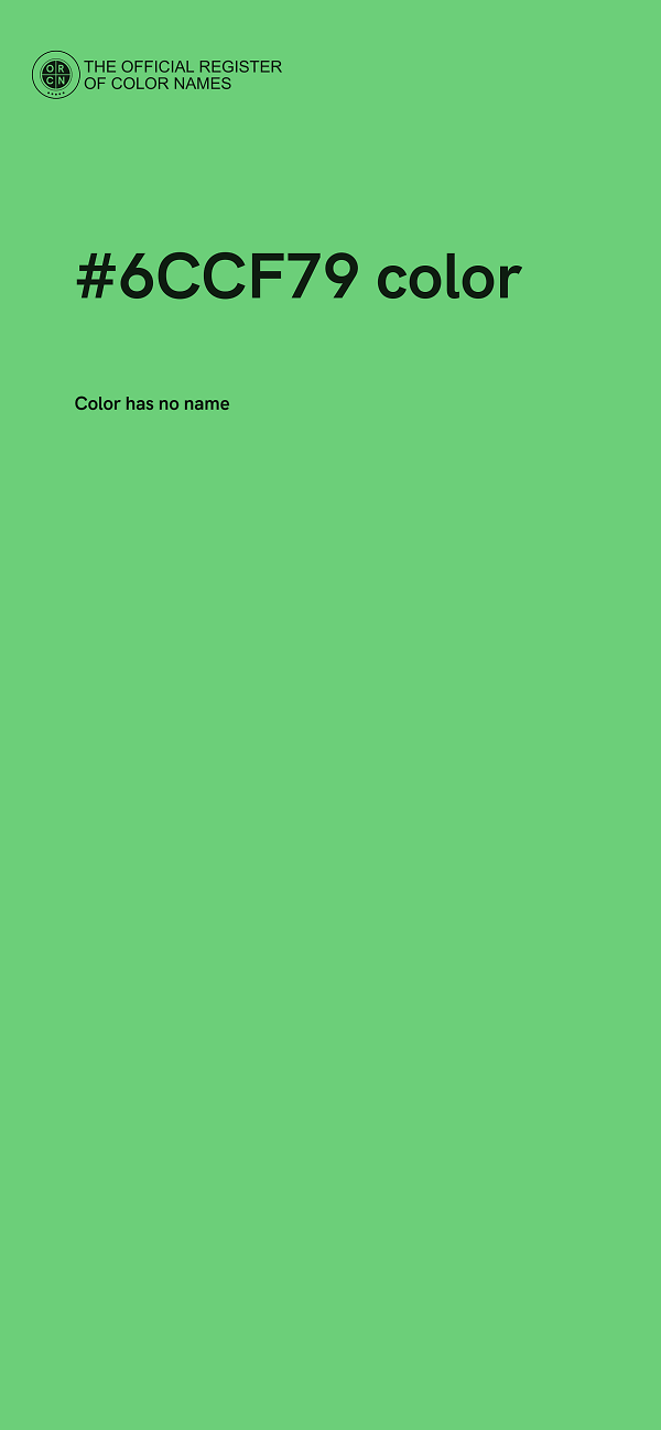 #6CCF79 color image