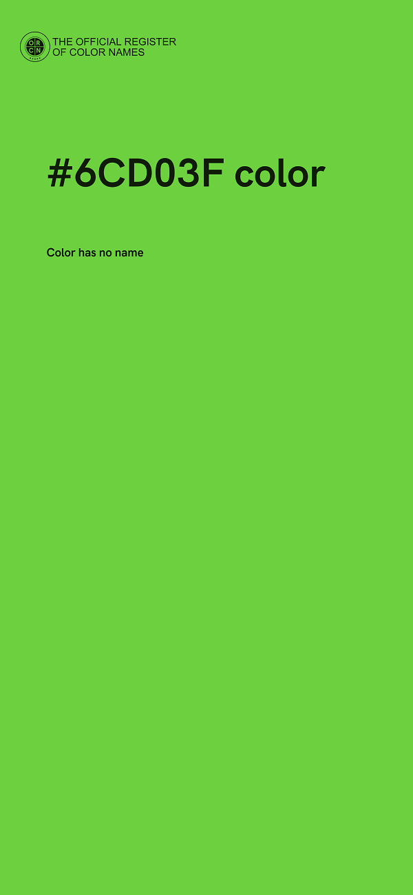 #6CD03F color image