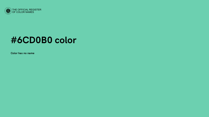 #6CD0B0 color image
