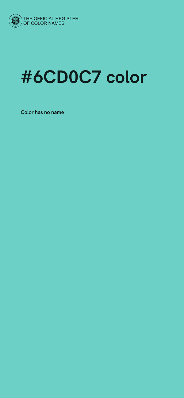 #6CD0C7 color image