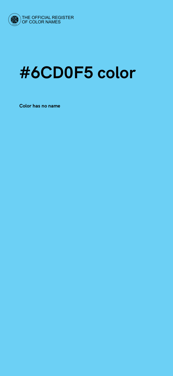 #6CD0F5 color image