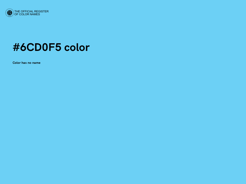 #6CD0F5 color image