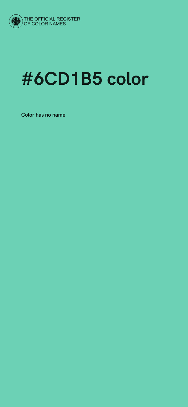 #6CD1B5 color image