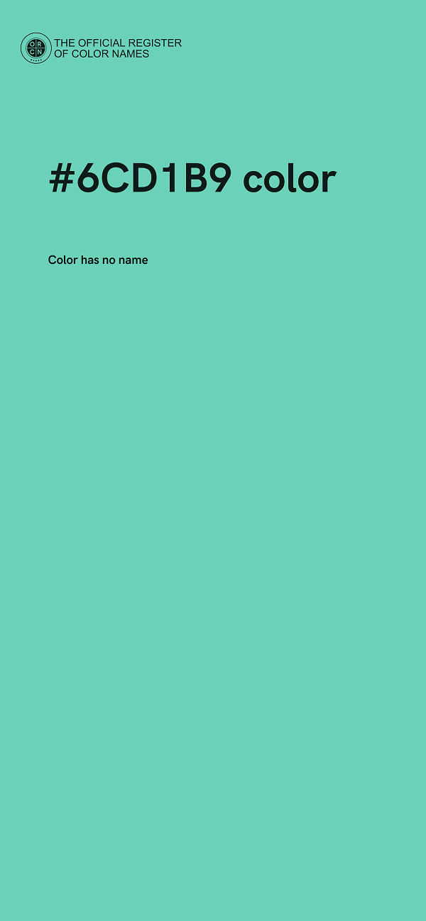 #6CD1B9 color image