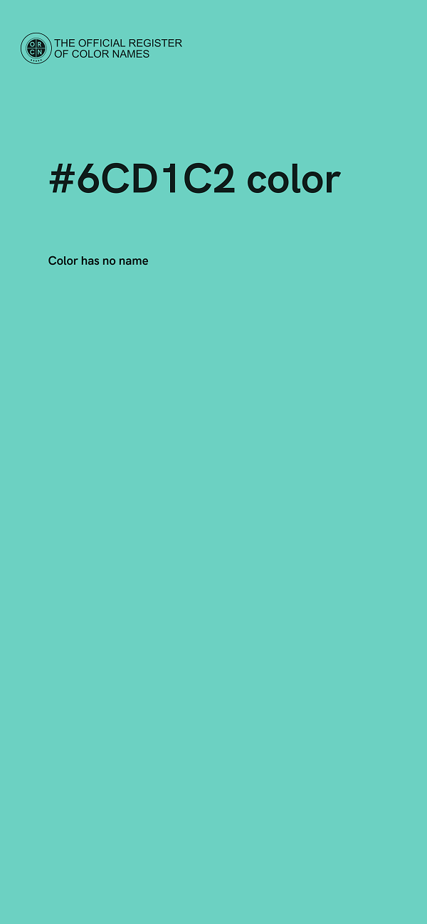 #6CD1C2 color image