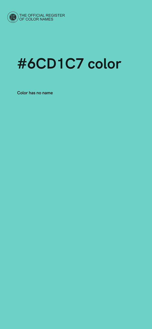 #6CD1C7 color image