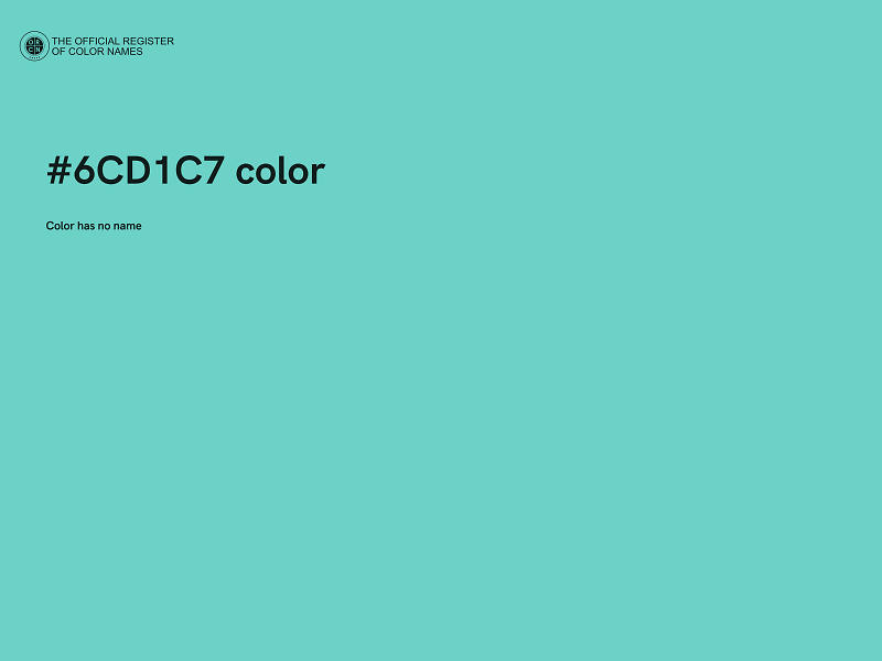 #6CD1C7 color image