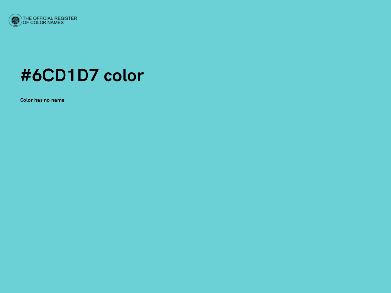 #6CD1D7 color image