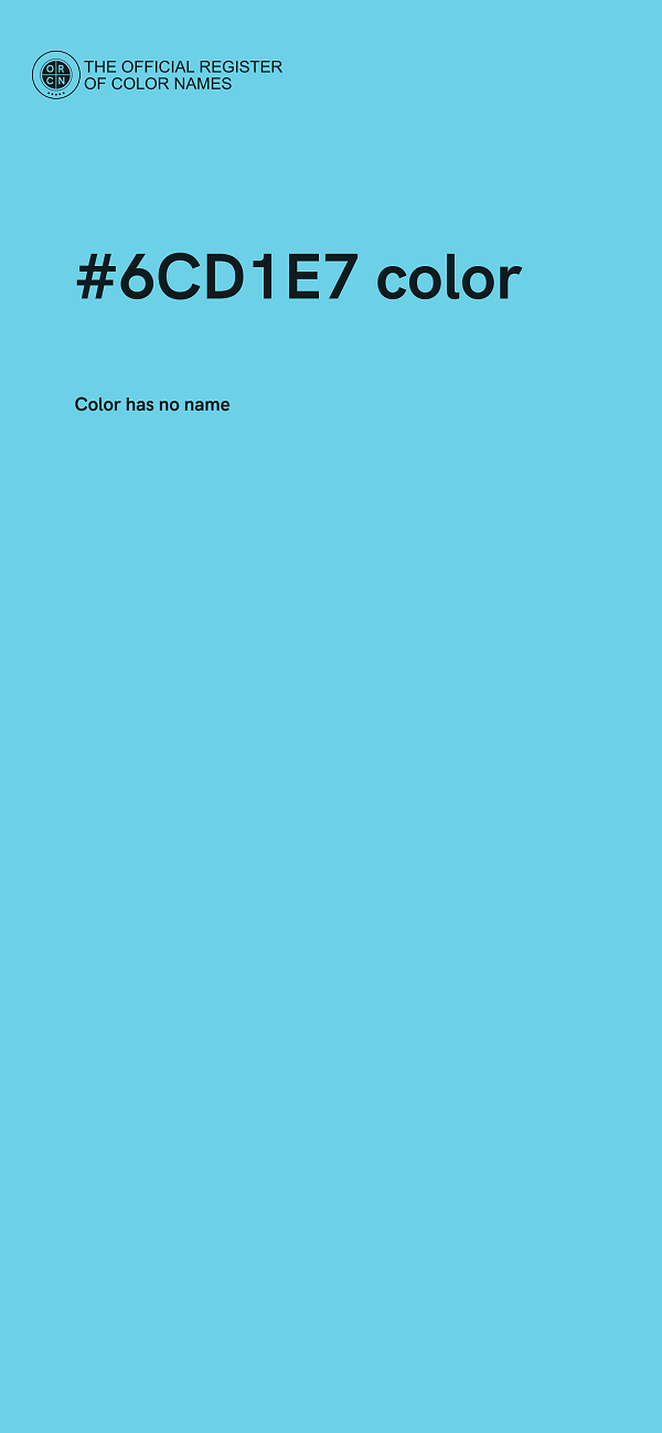 #6CD1E7 color image
