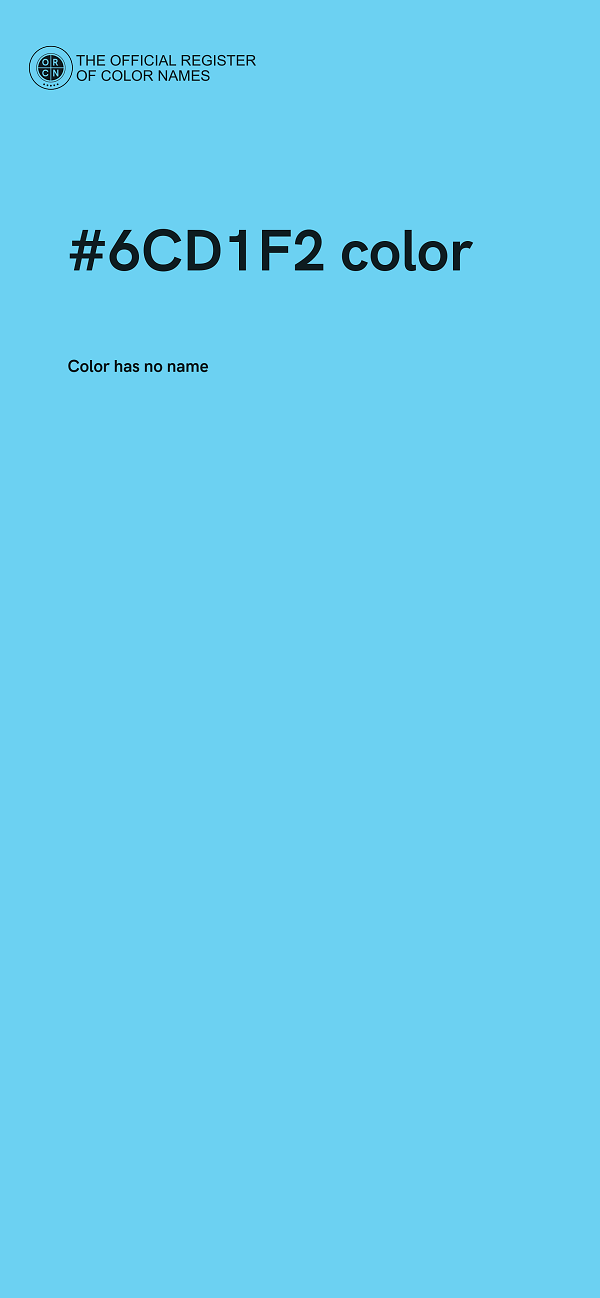 #6CD1F2 color image
