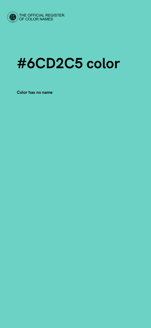 #6CD2C5 color image