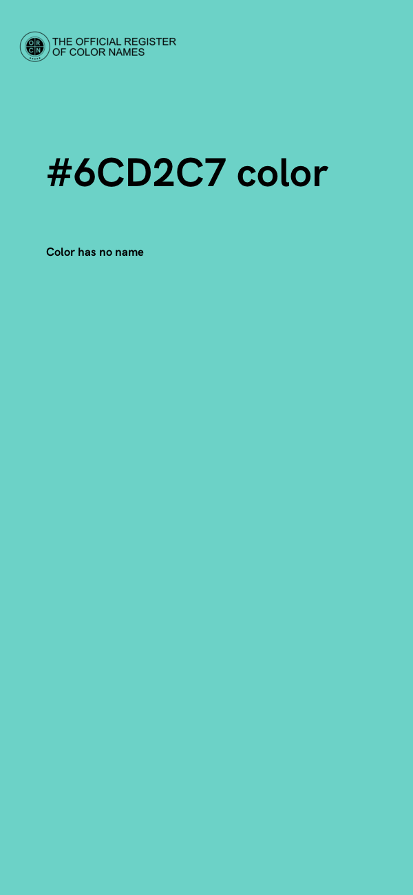 #6CD2C7 color image