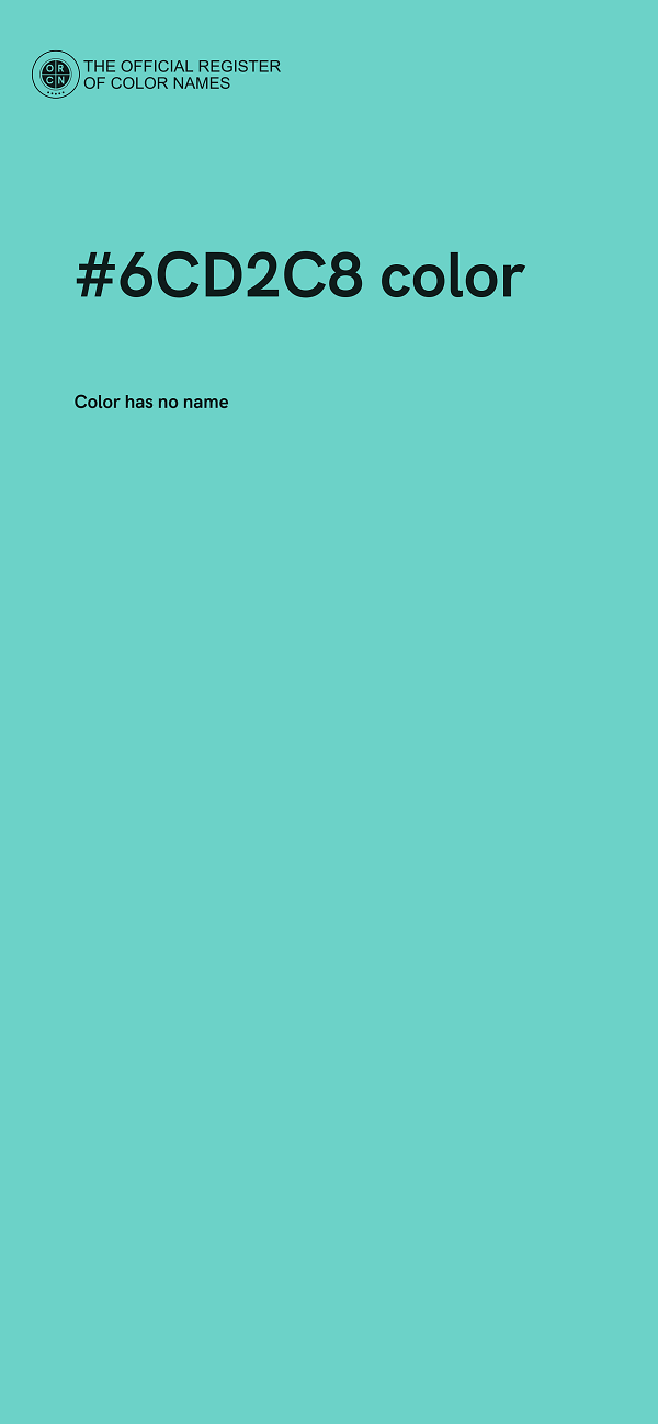 #6CD2C8 color image