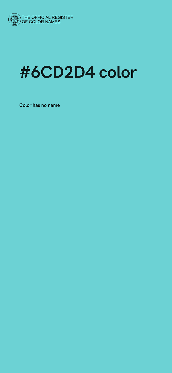 #6CD2D4 color image