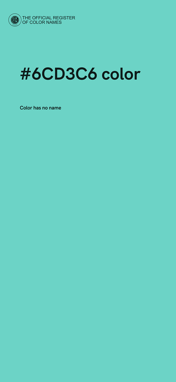 #6CD3C6 color image
