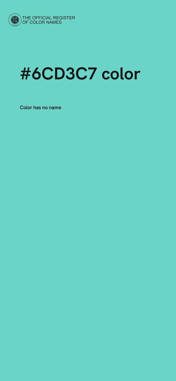#6CD3C7 color image