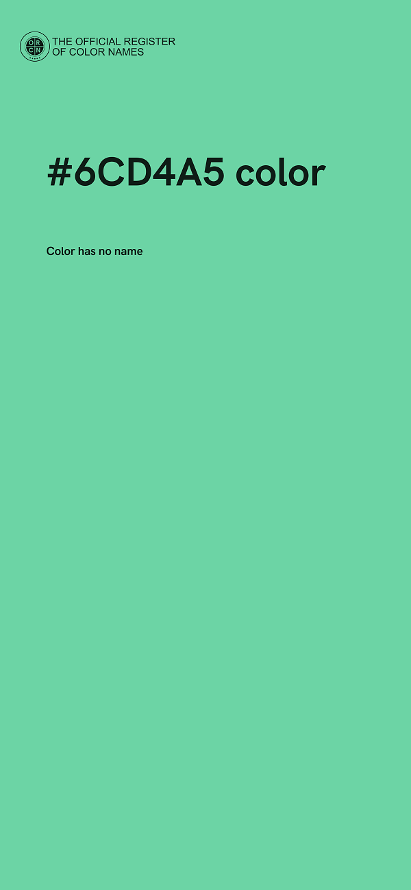 #6CD4A5 color image