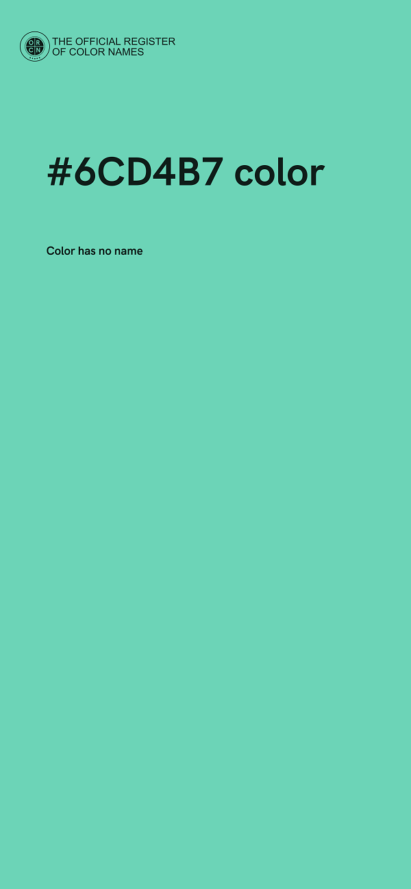 #6CD4B7 color image